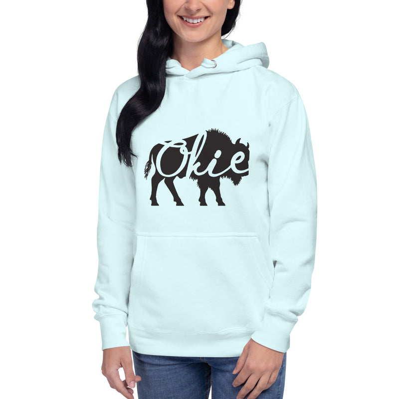 Okie Bison Sky Blue Hoodie