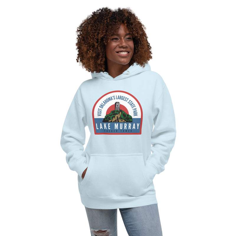 Oklahoma State Parks Vintage Logo Hoodie in Forest Green
