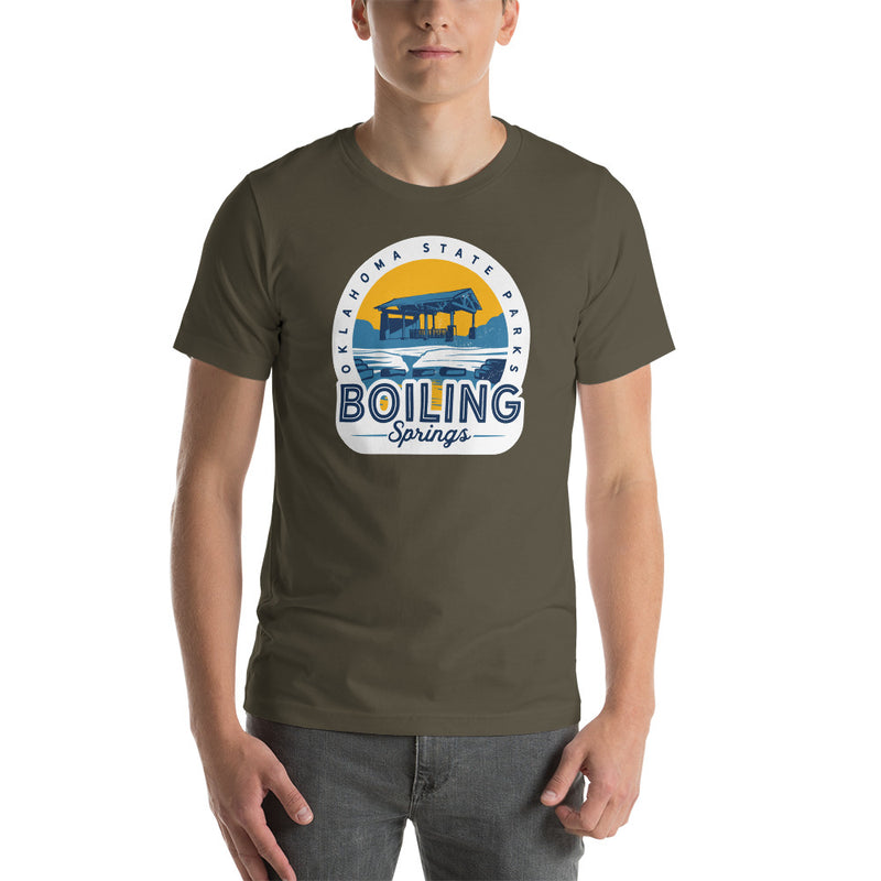 Boiling Springs Oklahoma State Park T-Shirt in Heather Black