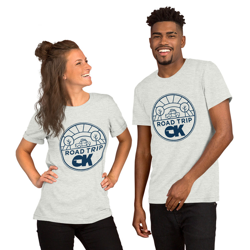 Road Trip OK Adult Unisex T-Shirt in Navy