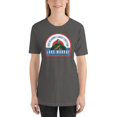 Black Heather Lake Murray T-Shirt. Text Reads: 