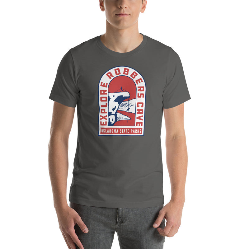 Explore Robbers Cave State Park T-Shirt in Black Heather