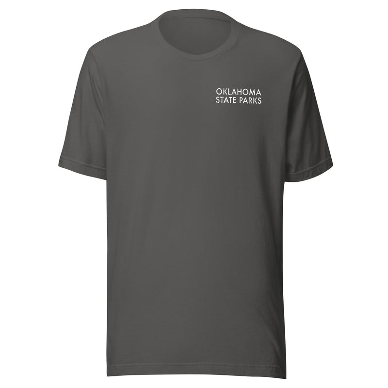Oklahoma State Parks Double-Sided Adult Unisex T-Shirt in Black