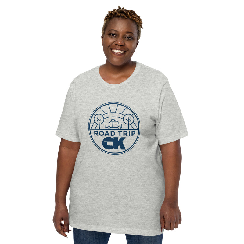Road Trip OK Adult Unisex T-Shirt in Navy