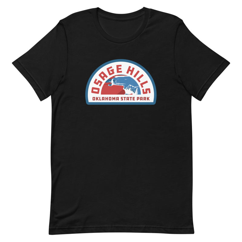 Osage Hills Oklahoma State Park Black T-Shirt Front