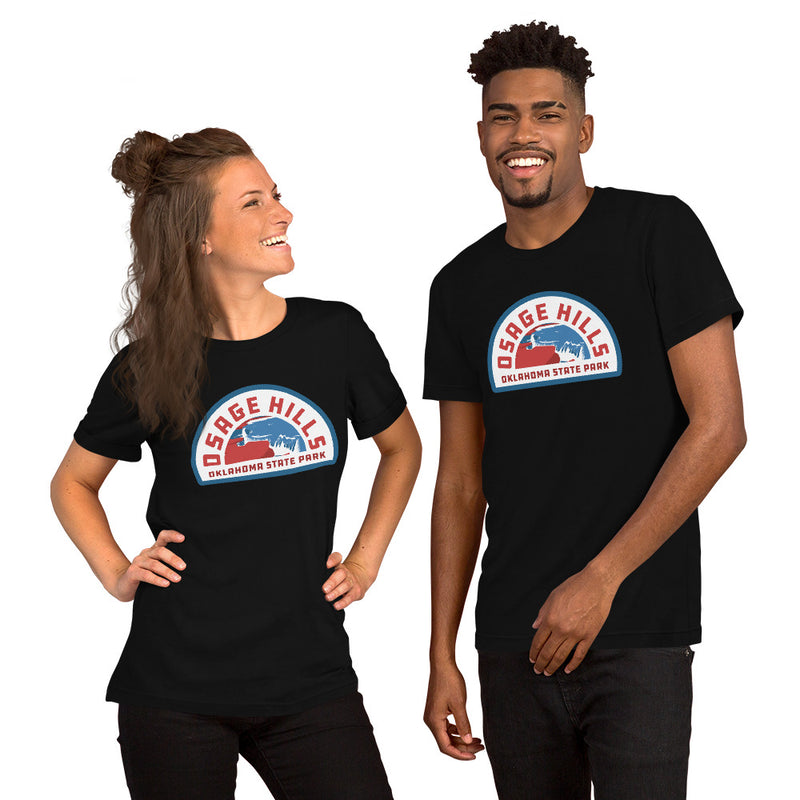 Osage Hills Oklahoma State Park Black T-Shirt Front