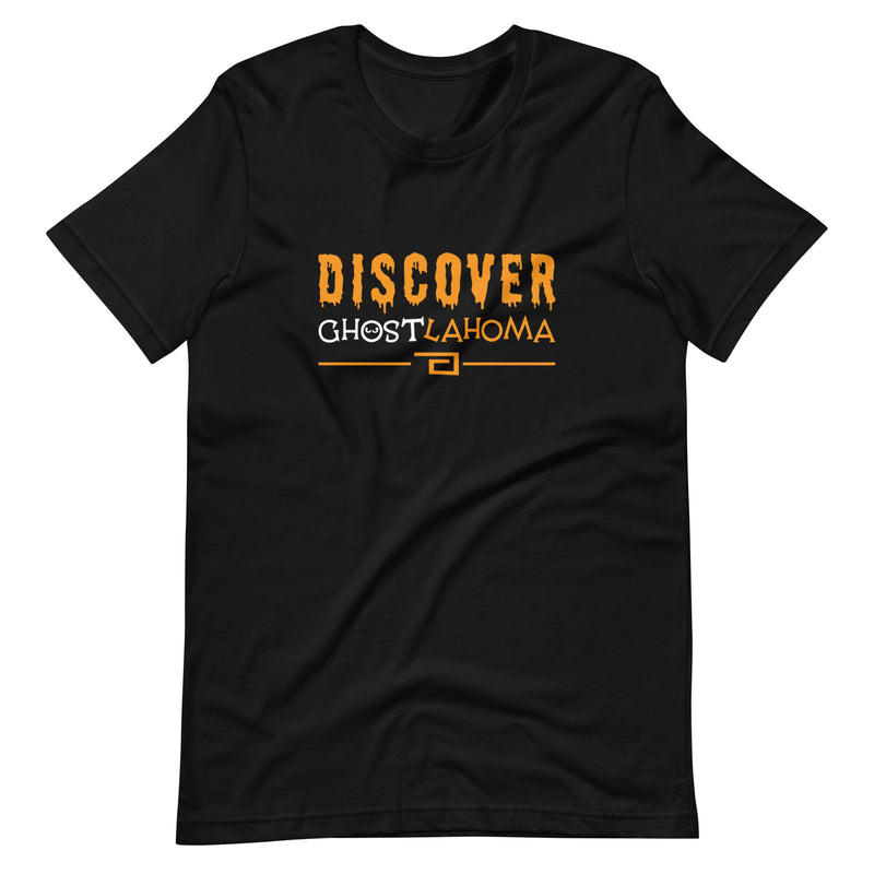Discover Ghostlahoma Adult Unisex T-Shirt in Black Heather