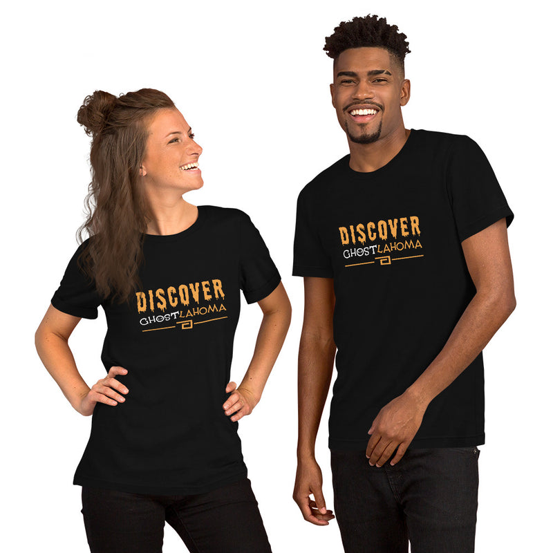 Discover Ghostlahoma Adult Unisex T-Shirt in Black Heather
