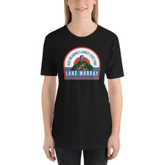 Black Heather Lake Murray T-Shirt. Text Reads: 