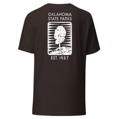 Oklahoma State Parks Double-Sided Adult Unisex T-Shirt in Black