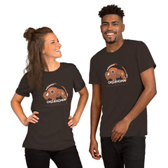 Thackerville, Oklahoma bison t-shirt in brown.
