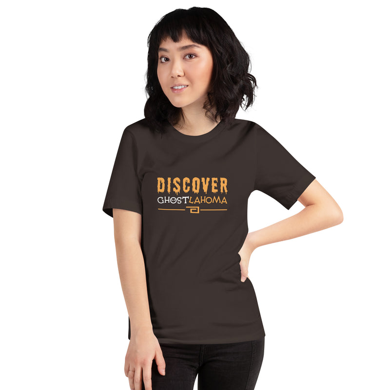 Discover Ghostlahoma Adult Unisex T-Shirt in Black Heather