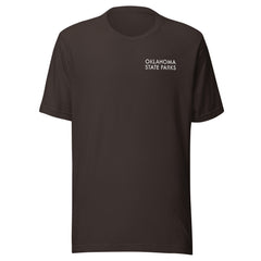 Oklahoma State Parks Double-Sided Adult Unisex T-Shirt in Black