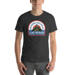 Black Heather Lake Murray T-Shirt. Text Reads: 