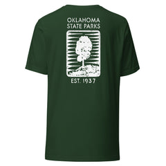 Oklahoma State Parks Double-Sided Adult Unisex T-Shirt in Black