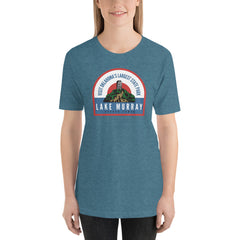 Black Heather Lake Murray T-Shirt. Text Reads: 