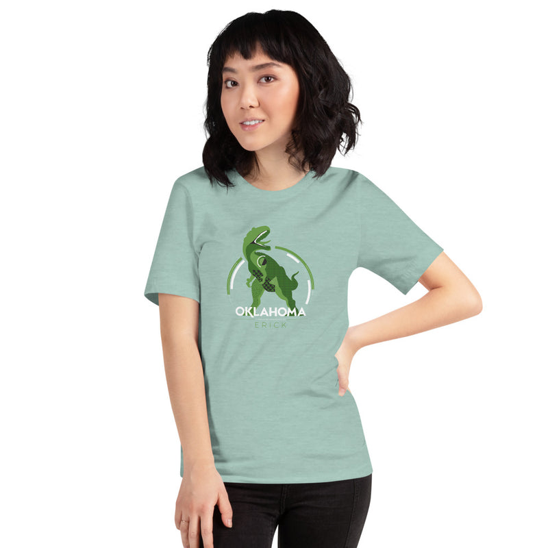 Erick, Oklahoma T-Rex T-Shirt in Black