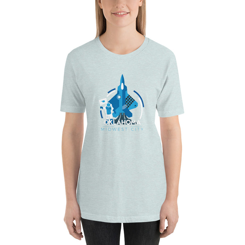 Midwest City Aviation Oklahoma T-Shirt in black.