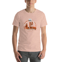 Miami, OK Route 66 Unisex T-Shirt in black.