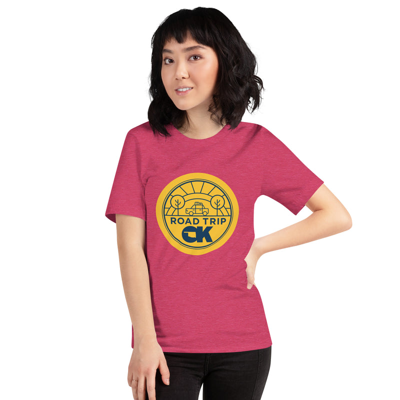 Road Trip OK Adult Unisex T-Shirt in Navy