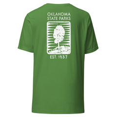 Oklahoma State Parks Double-Sided Adult Unisex T-Shirt in Black