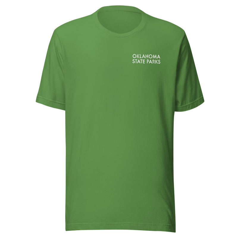 Oklahoma State Parks Double-Sided Adult Unisex T-Shirt in Black