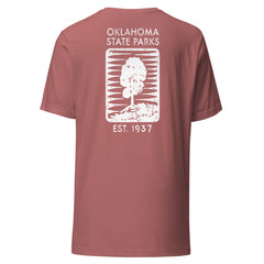 Oklahoma State Parks Double-Sided Adult Unisex T-Shirt in Black