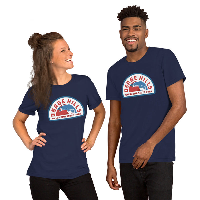 Osage Hills Oklahoma State Park Black T-Shirt Front