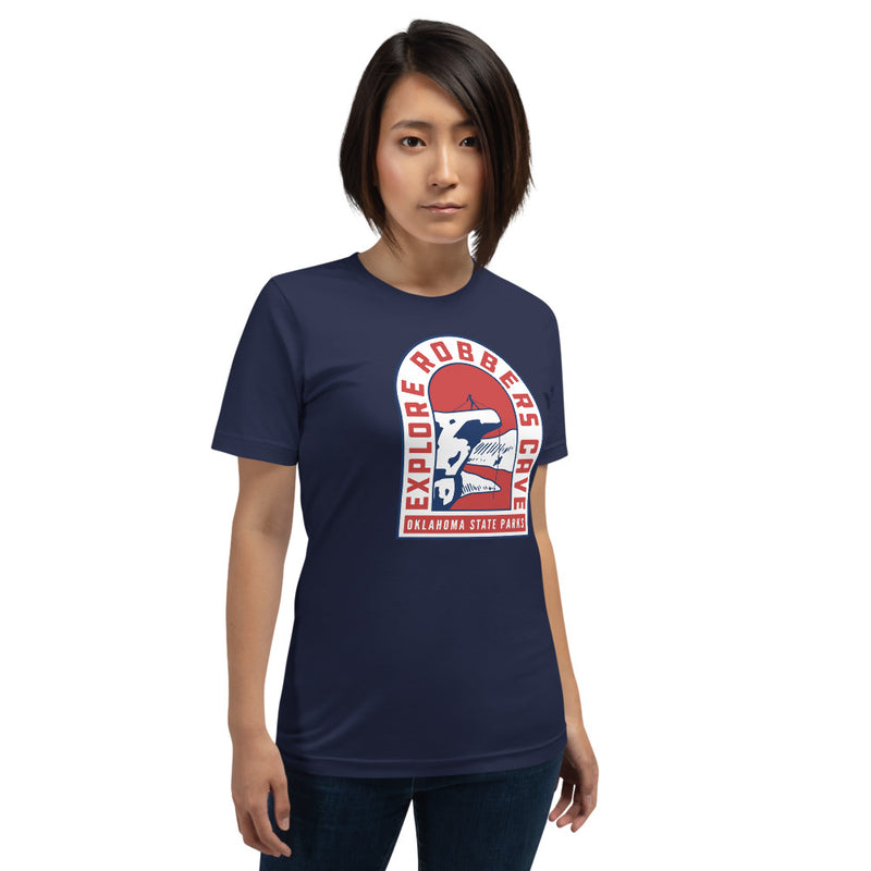 Explore Robbers Cave State Park T-Shirt in Black Heather
