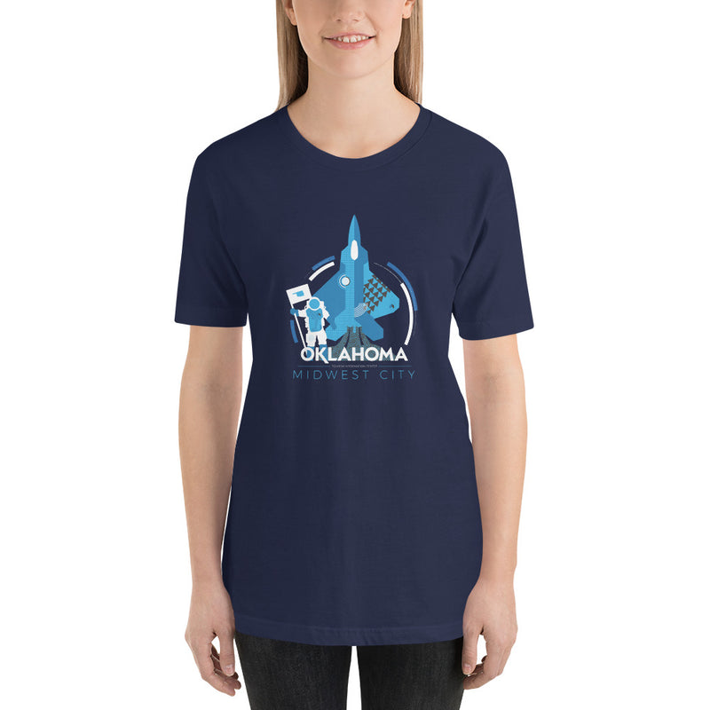 Midwest City Aviation Oklahoma T-Shirt in black.