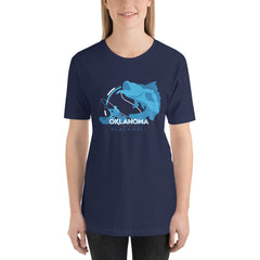 Blackwell, Oklahoma Fishing Unisex T-Shirt in Black