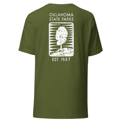 Oklahoma State Parks Double-Sided Adult Unisex T-Shirt in Black