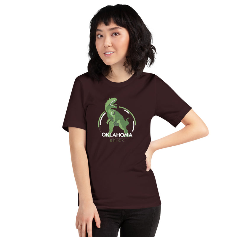 Erick, Oklahoma T-Rex T-Shirt in Black