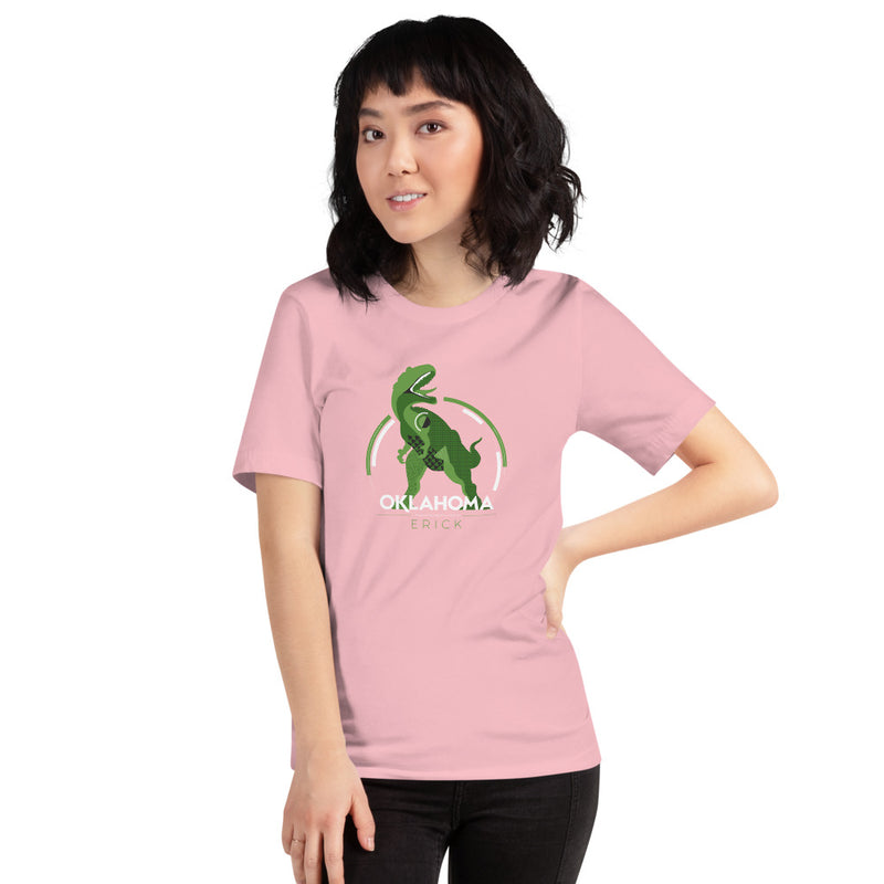 Erick, Oklahoma T-Rex T-Shirt in Black