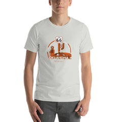 Miami, OK Route 66 Unisex T-Shirt in black.
