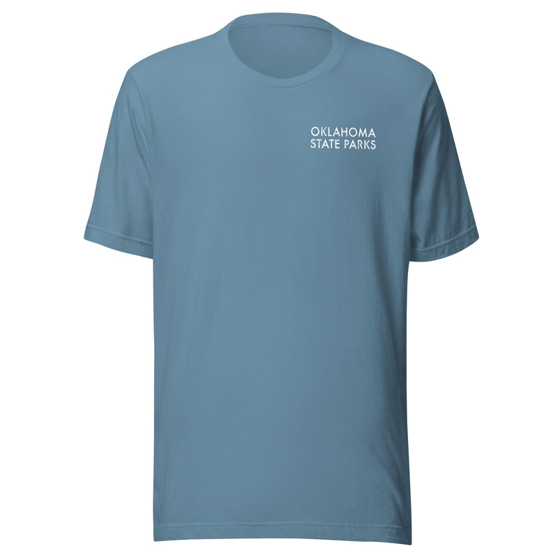 Oklahoma State Parks Double-Sided Adult Unisex T-Shirt in Black