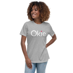 Okie Heart Relaxed Women's T-Shirt in Navy