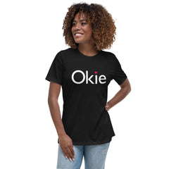 Okie Heart Relaxed Women's T-Shirt in Navy