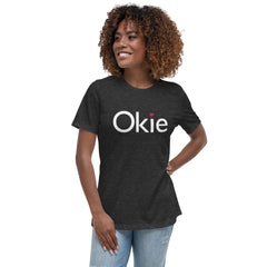 Okie Heart Relaxed Women's T-Shirt in Navy