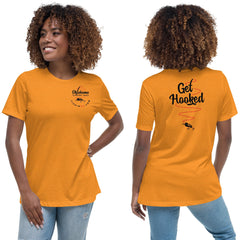 Navy Double-Sided Women's T-Shirt - Oklahoma Fishing Trail, 