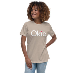 Okie Heart Relaxed Women's T-Shirt in Navy