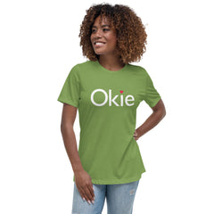 Okie Heart Relaxed Women's T-Shirt in Navy
