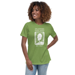 Oklahoma State Parks Vintage Logo Women's T-Shirt in Navy