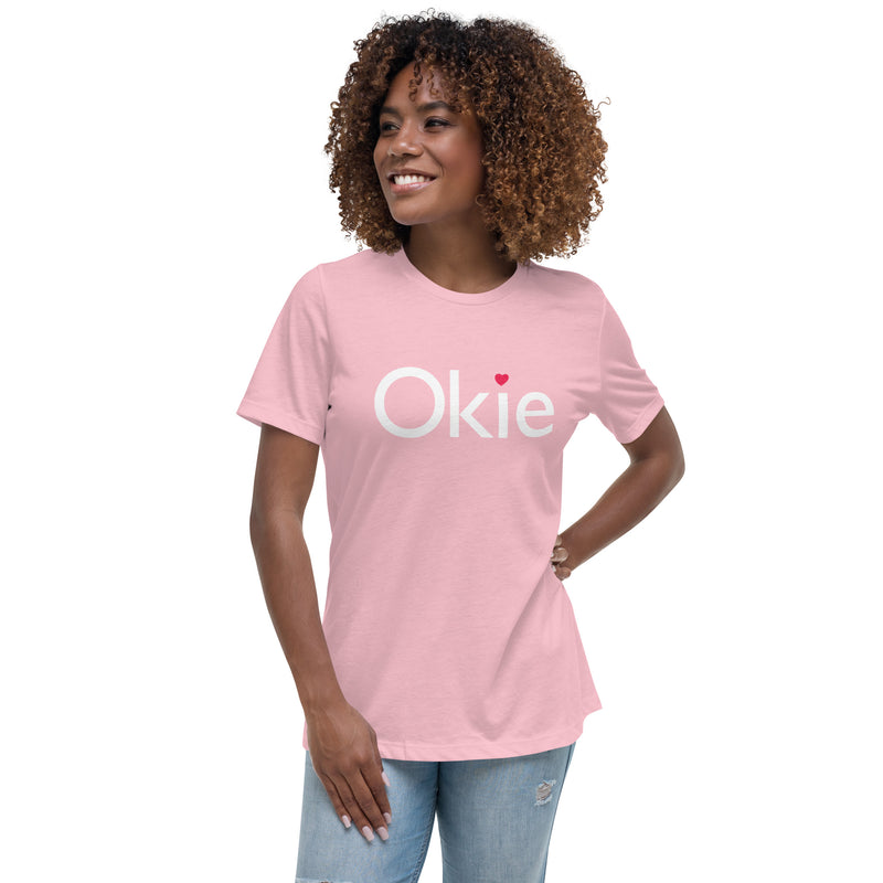 Okie Heart Relaxed Women's T-Shirt in Navy