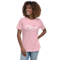 Okie Heart Relaxed Women's T-Shirt in Navy
