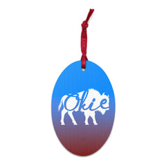 Colorful Gradient Okie Bison Ornament