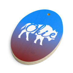 Colorful Gradient Okie Bison Ornament