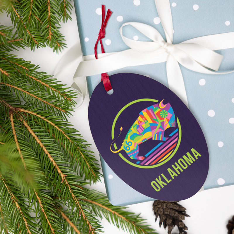 TravelOK Bison Bell Ornament