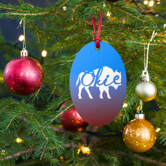 Colorful Gradient Okie Bison Ornament