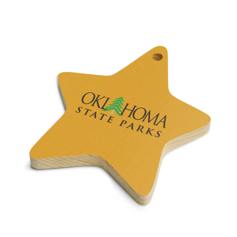 Oklahoma State Parks Wooden Star Ornament